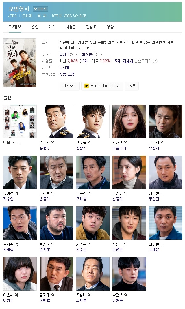 (한드 모음) 모범 형사 11 ~ 16화 완결