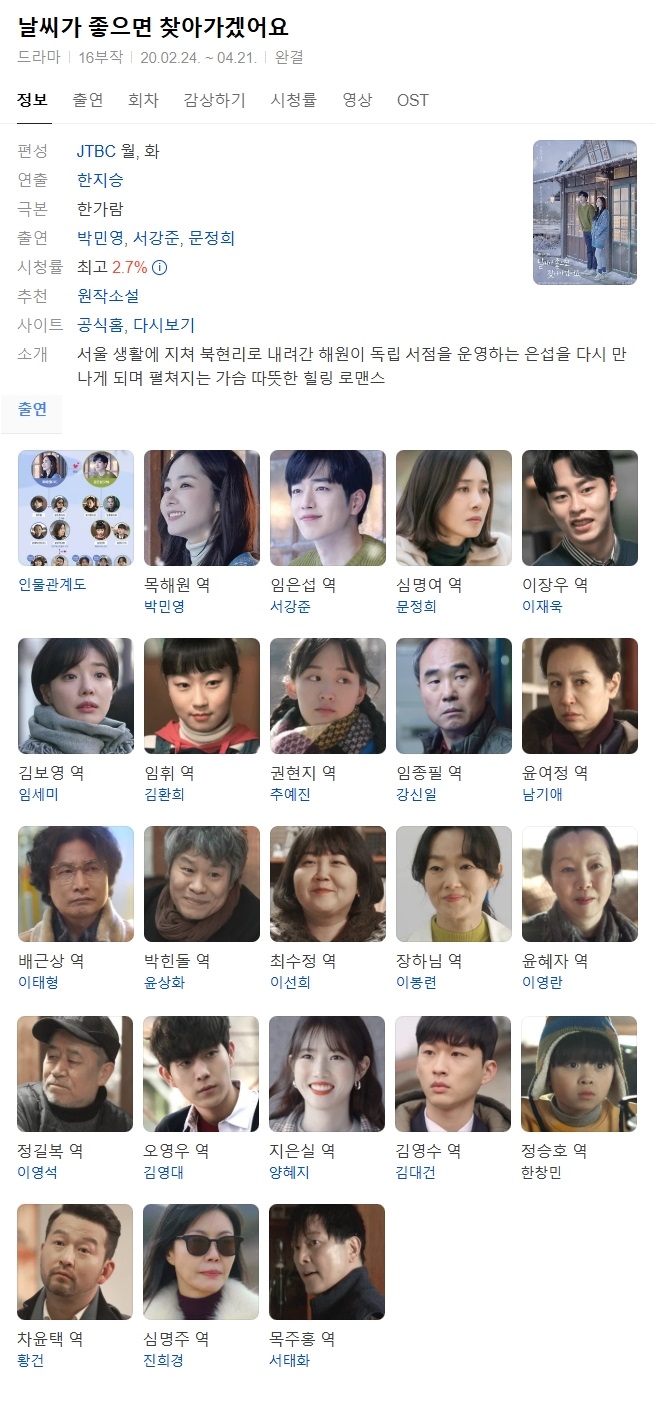 (한드 모음) 날씨가 좋으면 찾아가겠어요 11 ~ 16화 완결