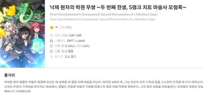 낙제 현자의 학원 무쌍 ~두 번째 전생 1-12화 완결 (1280x720)