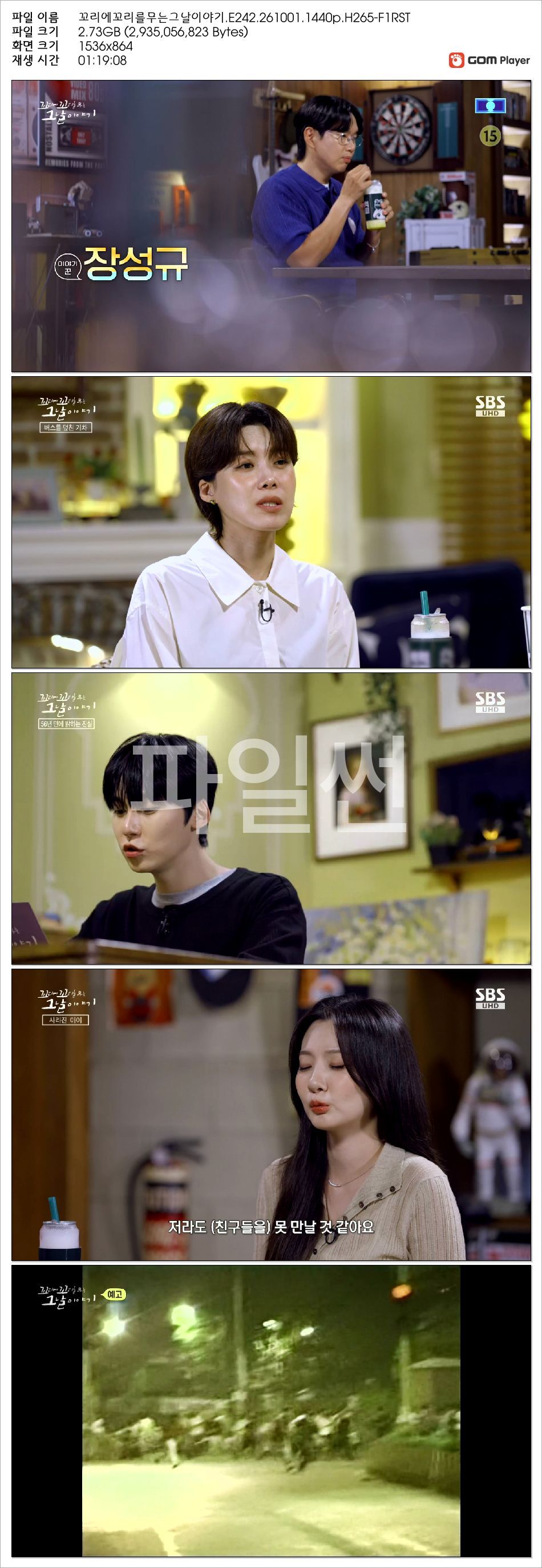 꼬리에꼬리를무는그날이야기.E242.261001.1440p.H265-F1RST