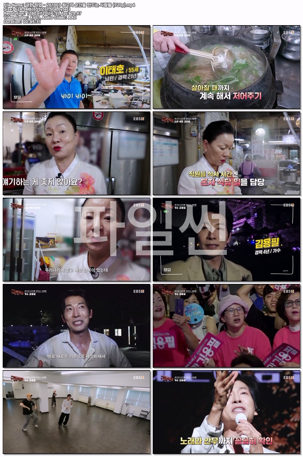 극한 직업 - 261003 최고의 순간을 만드는 사람들 (720p)