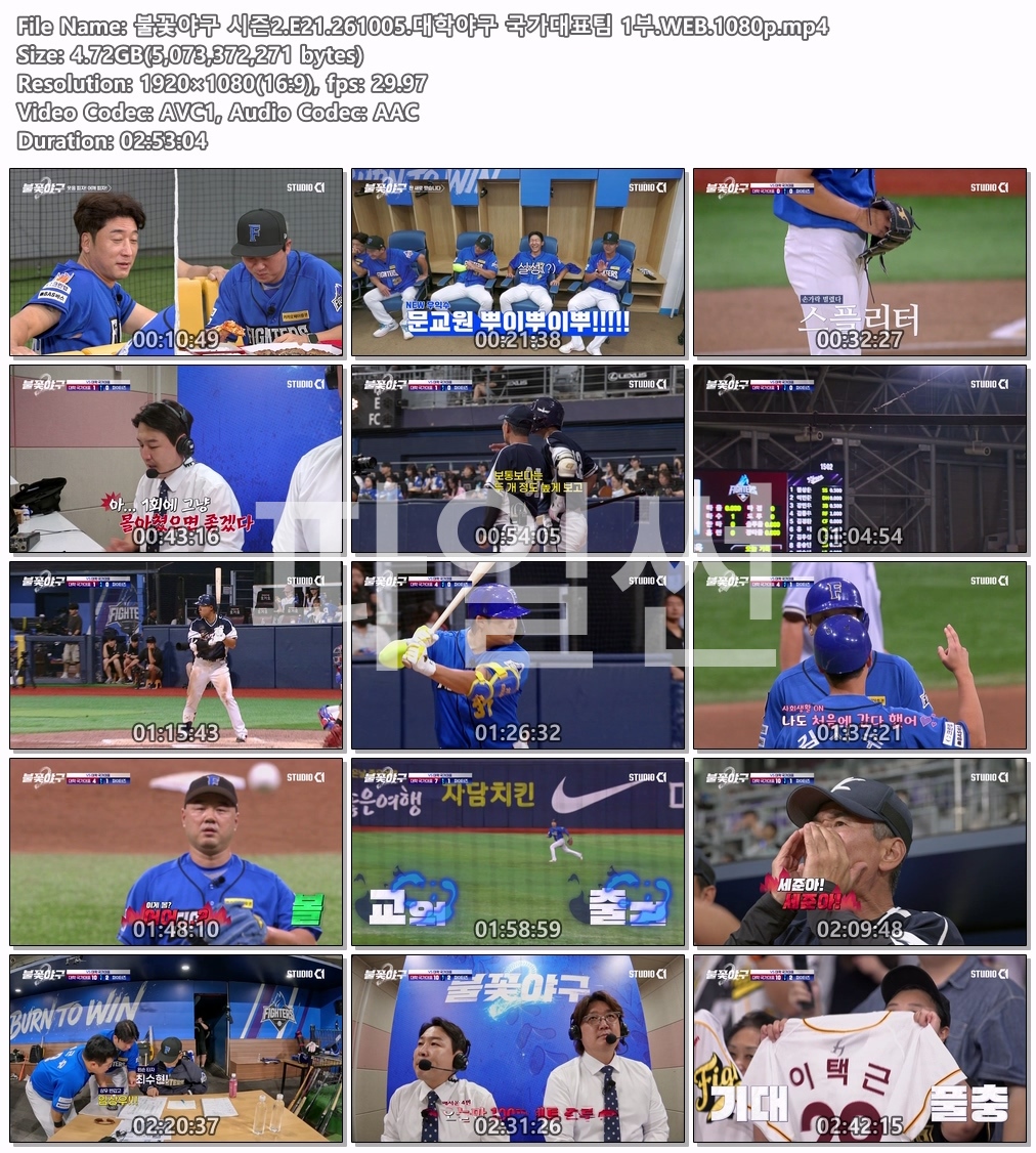 불꽃야구 시즌2.E21.261005.대학야구 국가대표팀 1부.WEB.1080p