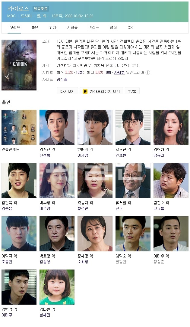 (한드 모음) 카이로스 11 ~ 16화 완결