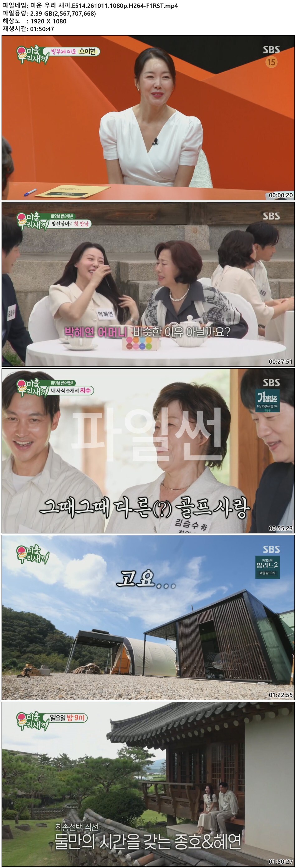 미운 우리 새끼.E514.261011.1080p.H264-F1RST