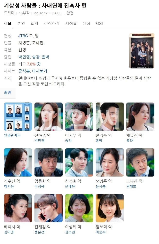 (한드 모음) 기상청 사람들 - 사내연애 잔혹사 편 11 ~ 16화 완결