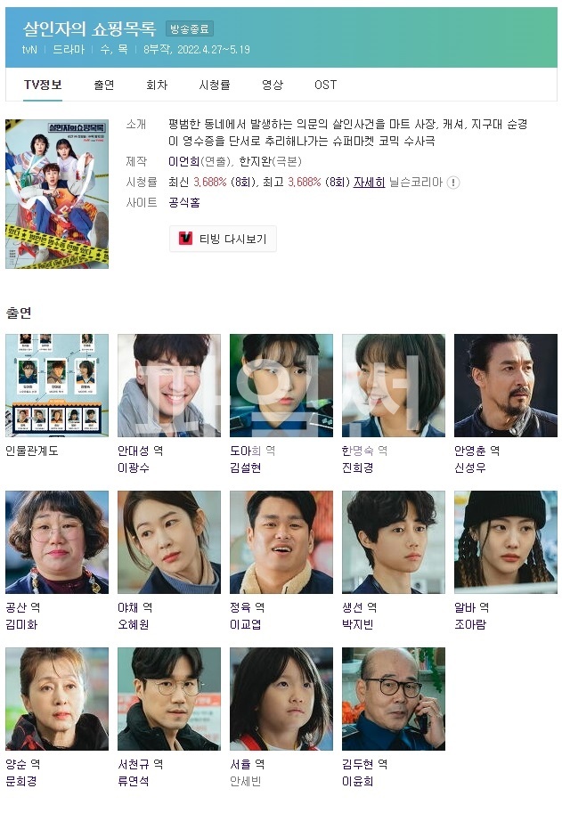 (한드 모음) 살인자의 쇼핑목록 01 ~ 05화