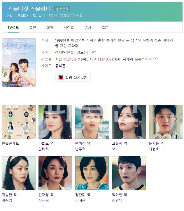 (한드 모음) 스물다섯 스물하나 11 ~ 16화 완결