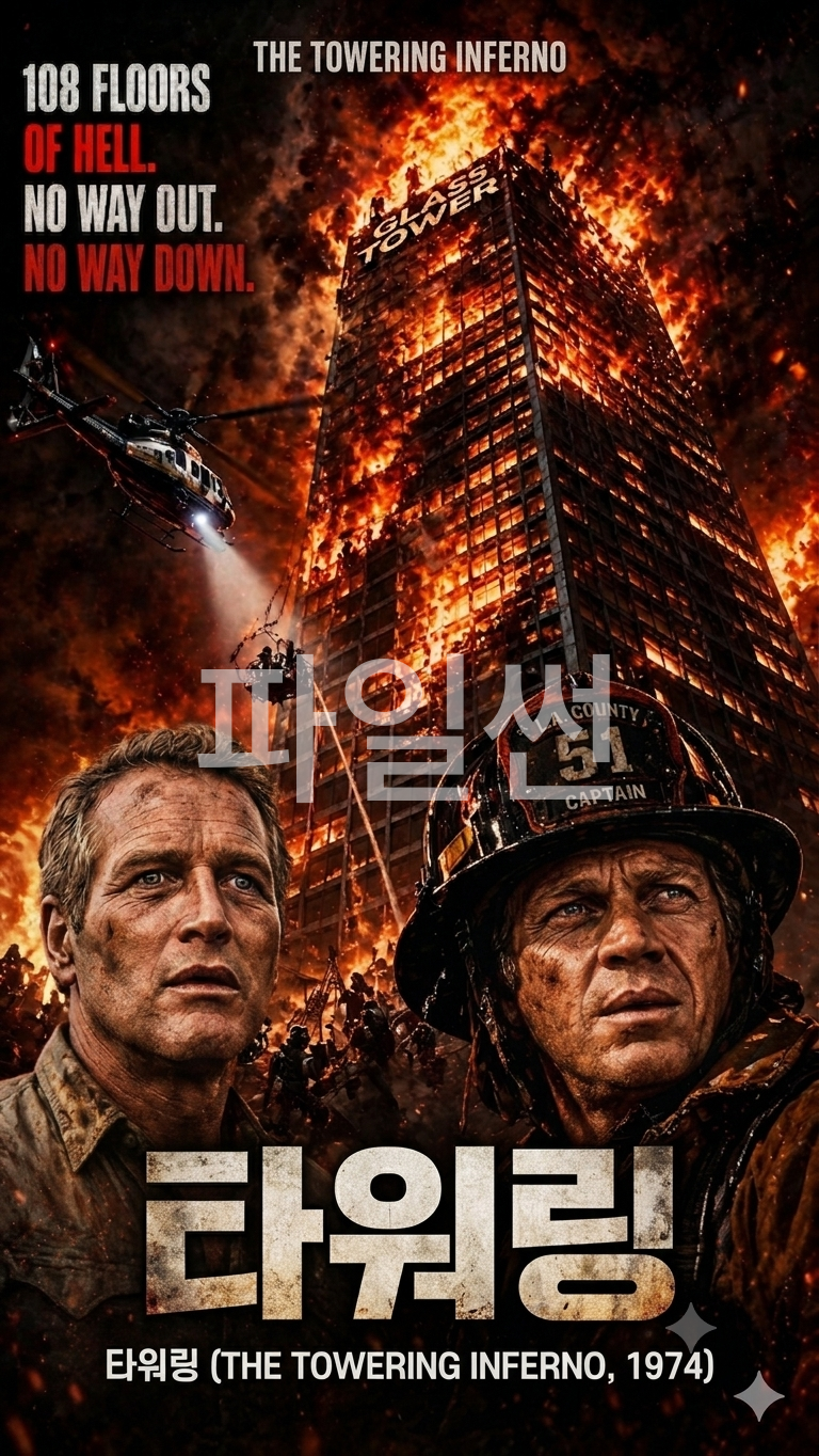 [재난/드라마] 타워링 (The Towering Inferno) - 지상 138층 초고층 빌딩을 집어삼킨 사상 초유의 거대한 화마!