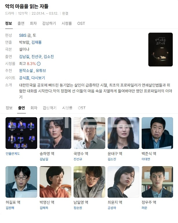 (한드 모음) 악의 마음을 읽는 자들 01 ~ 05화